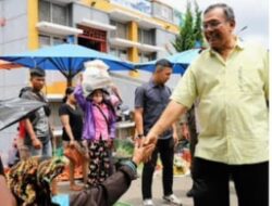 Bupati Dairi Vickner Sinaga Bersama Wakapolres Dairi Kompol Diarma Munthe Lakukan Pengecekan Pasar Sidikalang