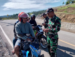 Satgas Pamtas RI-RDTL Sektor Barat Yonarhanud 15/DBY dalam upayanya Menjaga keamanan dan ketertiban