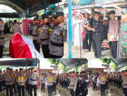 Beri Penghormatan Terakhir, Kapolresta Palu Pimpin Upacara Pemakaman Anggota Polri