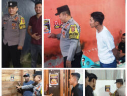 Usai Sholat Tarawih, Bhabinkamtibmas Polsek Peureulak Sosialisasi Hotline Mudik Polri “110” kepada Warga Perantau