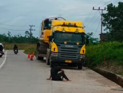 Bahu Jalan Poros Trans Bagun Km.4. Sambaliung Mulai Kembali Rusak