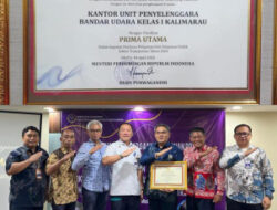 UPBU Kalimarau Raih Penghargaan Pelayanan Prima Utama Sektor Transportasi 2024