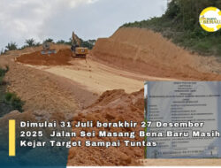 Aktivitas Proyek Jalan Sei.Masang Masih Berlangsung, Pengerjaan di Nilai Sarat Kejanggalan