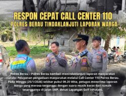 ‎Respon Cepat Call Center 110, Polres Berau Tindaklanjuti Laporan Warga