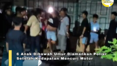 Heboh !! 6 Anak Dibawah Umur Diamankan Polisi, Setelah Kedapatan  Maling Sepeda Motor