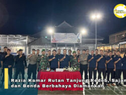 Jelang Ramadan, Rutan Kelas IIB Tanjung Redeb Perkuat Keamanan Razia Kamar Hunian