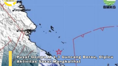 Pusat Gempa M 4,3 Guncang Berau, Dipicu Aktivitas Sesar Mangkalihat