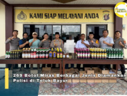 Razia Pekat, Polsek Teluk Bayur Amankan Ratusan Botol Miras