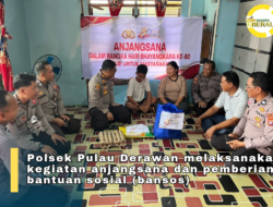 Jelang HUT Bhayangkara ke-80, Polsek Pulau Derawan Santuni Pesantren dan Warga Prasejahtera